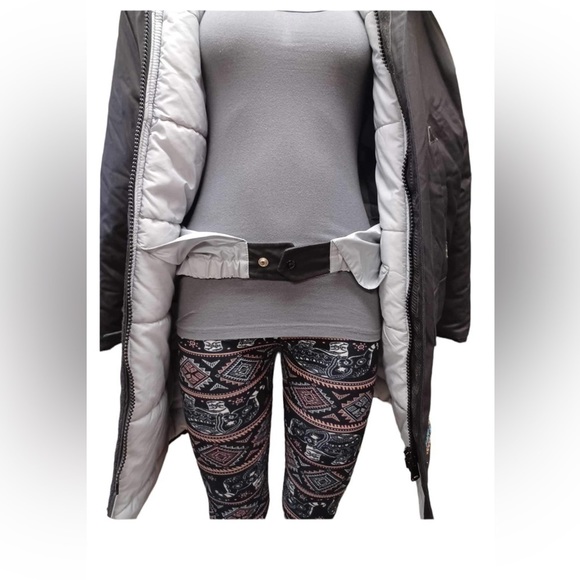 Kelsey Trail Original Black Midi Parka With Faux Fur Size 11 - Picture 6 of 13